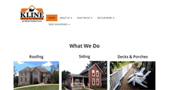 Desktop Screenshot of klinehomeexteriors.com